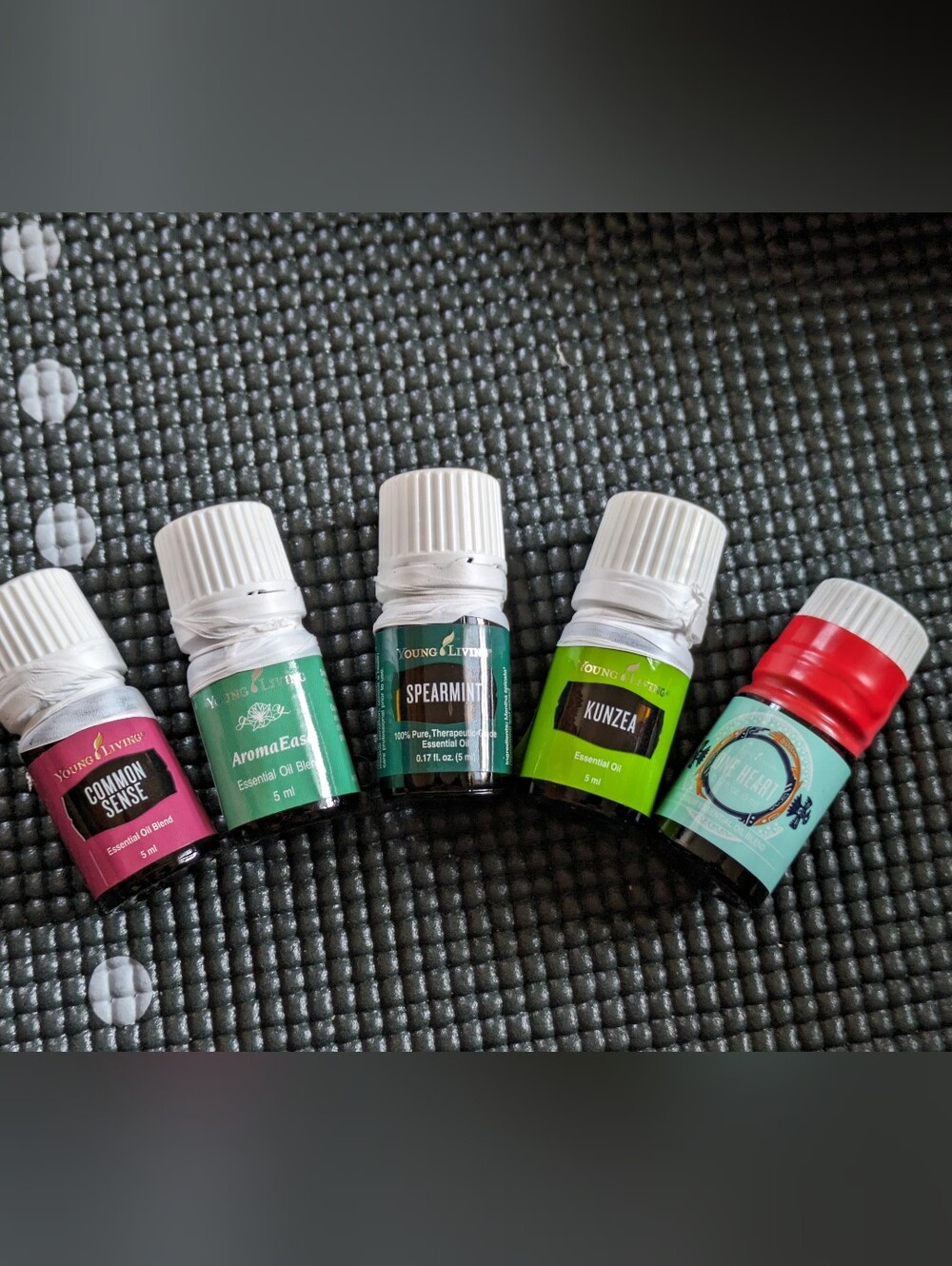 Young Living Essential Oil Common Sense, AromaEase, Spearmint, Kunzea, One Heart